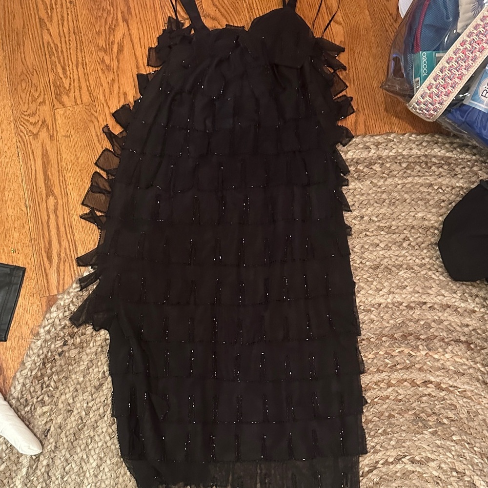 Black Ruffled Dress